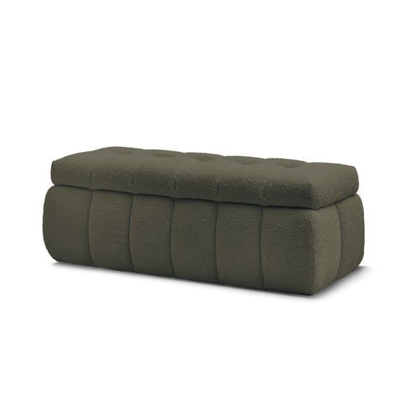 Zelena klupa od bouclé tkanine Mont Blanc – Bobochic Paris