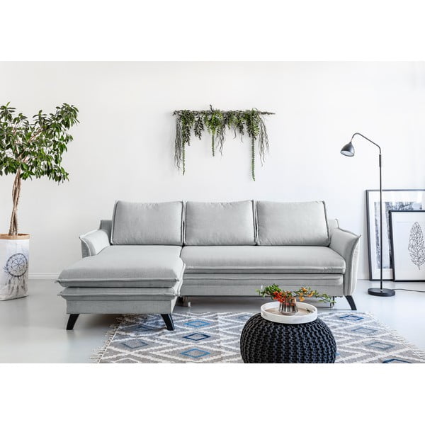 Svijetlosiva kutna gatnitura na razvlačenje Miuform Charming Charlie, lijevi kut-image-1