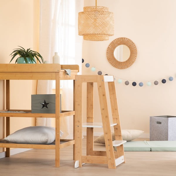 Bijeli od bambusa toranj za učenje – Roba-image-1