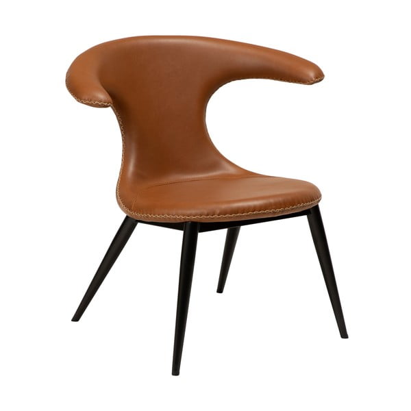 Konjak smeđa stolica od kože DAN-FORM Denmark Flair