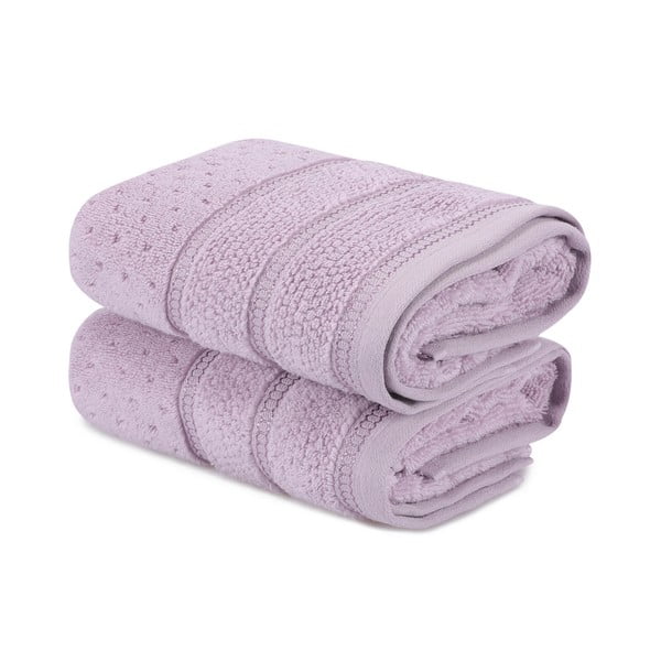 Set od 2 ljubičasta pamučna ručnika Foutastic Arella, 50 x 90 cm-image-2