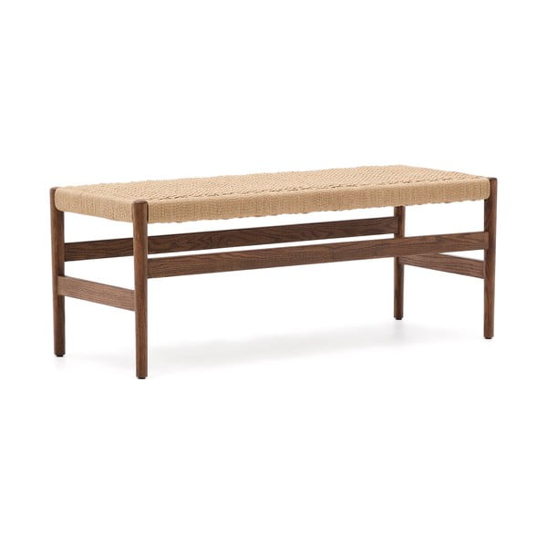 Smeđa/u prirodnoj boji klupa Zaide – Kave Home-image-3