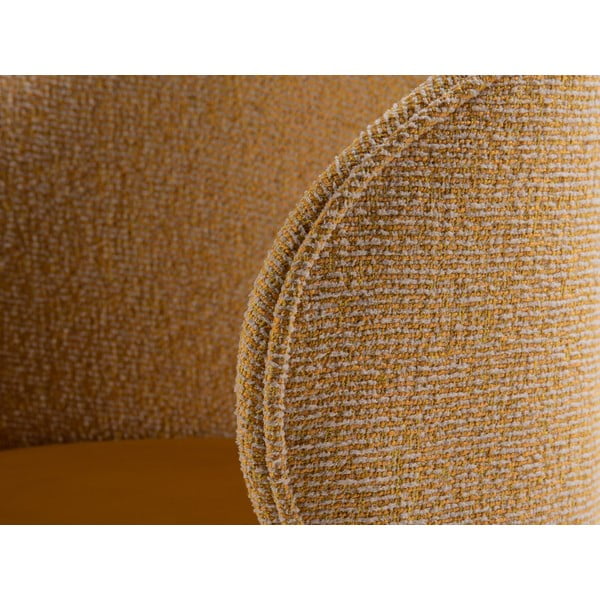 Senf žuta baršunasti fotelja Inez – Micadoni -image-1