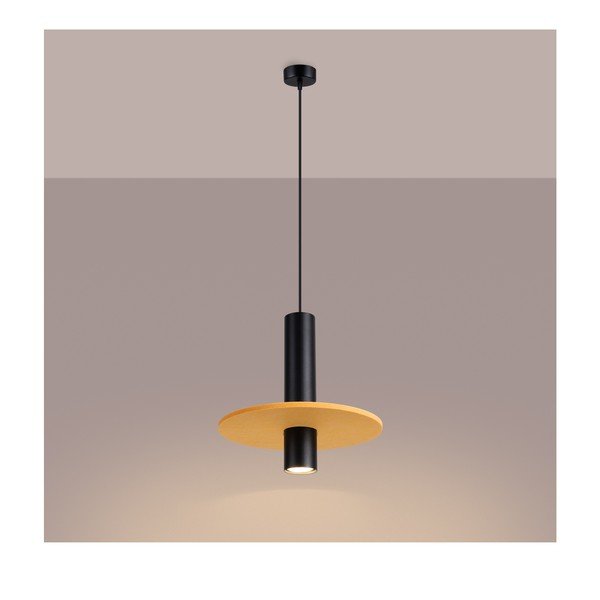 Žuta /bež metalna viseća svjetiljka ø 30 cm Olisa – Sollux-image-2