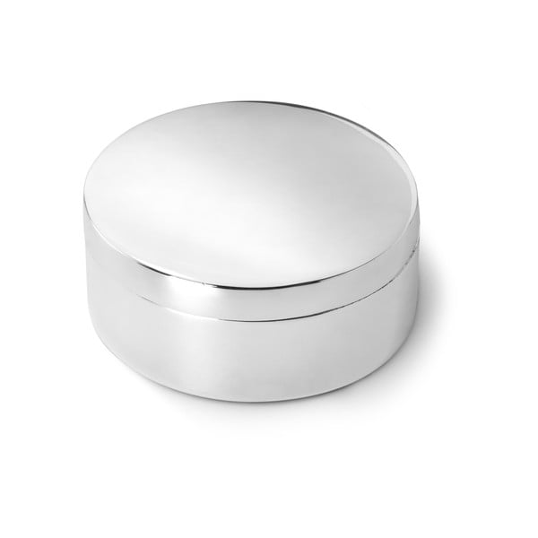 Metalna kutijica za prvi mliječni zub u sjajno srebrnoj boji ø 4x2 cm Round – Zilverstad