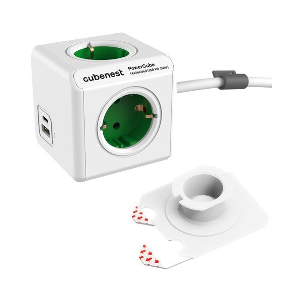 Razdjelnik utičnica 13 cm PowerCube Extended USB Schuko – Cubenest-image-2