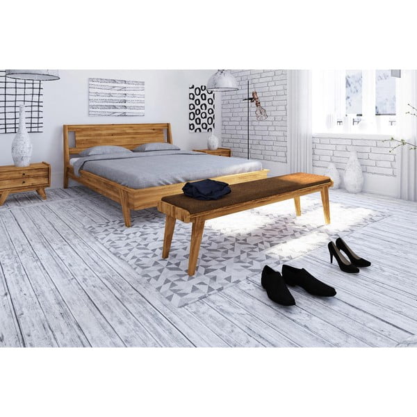 Klupa od hrastovine sa narančastim sjedištem Retro - The Beds-image-3