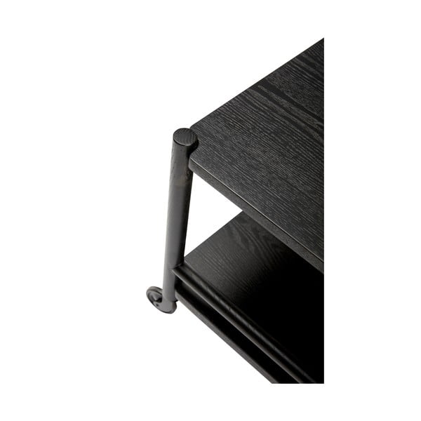 Kolica za posluživanje na kotačima od punog hrasta 40x40 cm Norm – Hübsch-image-3