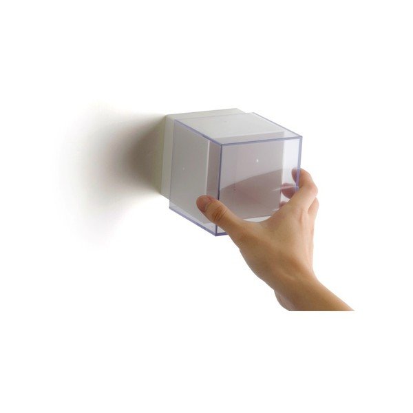 Bijela zidna kutija (zatvorena) s prozirnim poklopcem Qualy Pixel Cube-image-1
