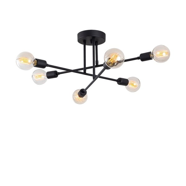 Crna stropna svjetiljka 64x64 cm Flower – Opviq lights-image-2