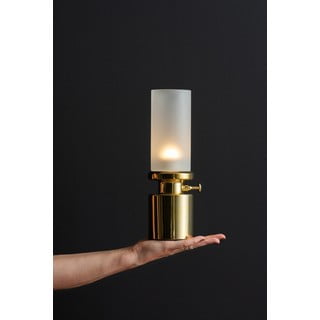 LED stolna lampa s mogućnosti zatamnjivanja u zlatnoj boji s metalnim sjenilom/sa staklenim sjenilom (visina 29,5 cm) Camp – Leitmotiv