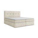 Krem boxspring krevet s prostorom za odlaganje 160x200 cm Palta – Makamii