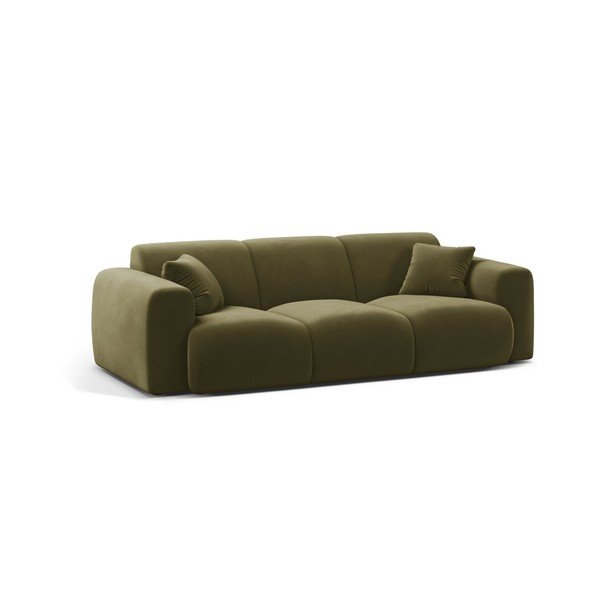Kaki zelena baršunasti sofa 235 cm Molino – Micadoni 