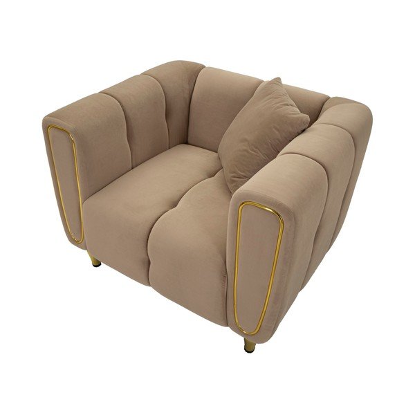 Smeđe-siva baršunasti fotelja Alma – Mauro Ferretti-image-4