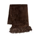 Tamnosmeđi pokrivač Tiseco Home Studio Flanelo, 170 x 130 cm