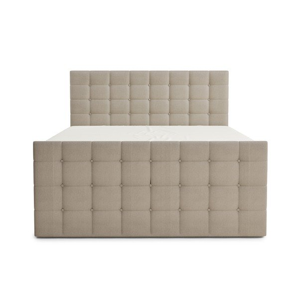 Bež boxspring krevet s prostorom za odlaganje 200x200 cm Tasca – Maison de Rêve-image-2