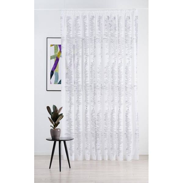 Crno-bijela prozirna zavjesa 140x245 cm Play – Mendola Fabrics