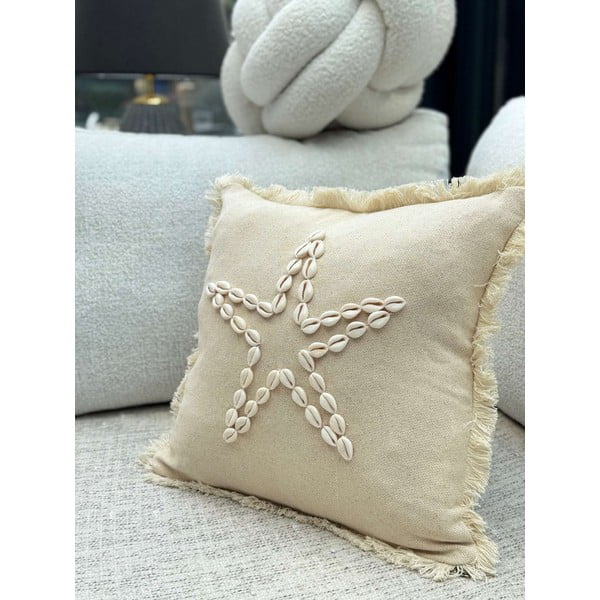 Pamučna ukrasna jastučnica 43x43 cm Seashells – Mioli Decor-image-1