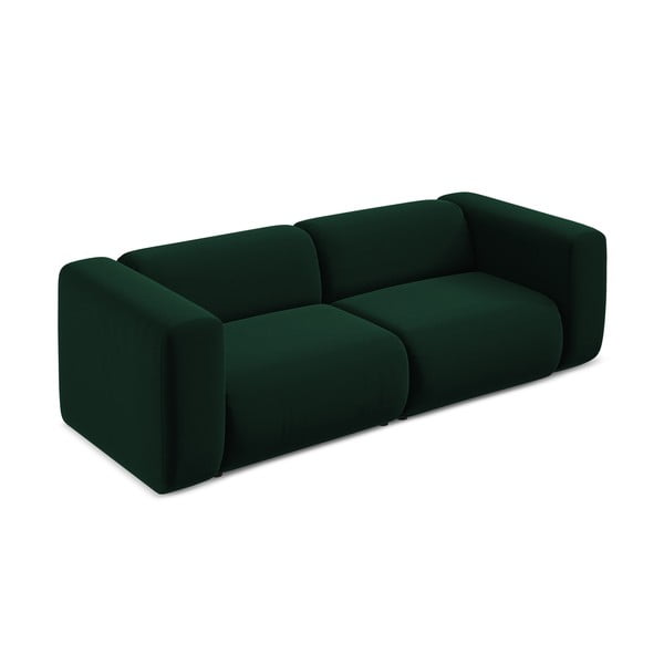Tamno zelena baršunasti sofa 228 cm Ekahi – Makamii-image-3