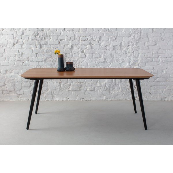 Blagovaonski stol od jasenovog drveta s crnim nogama Ragaba Contrast, 180 x 90 cm-image-4