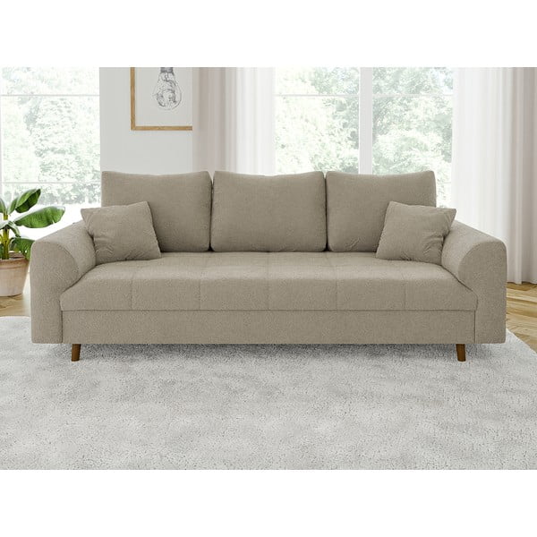 Bež sofa od bouclé tkanine 210 cm Ariella – Ropez-image-1