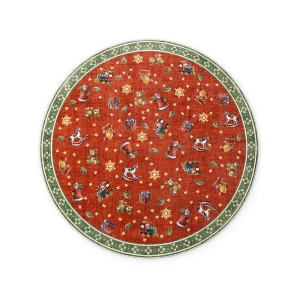 Crveni/zeleni okrugao tepih s božićnim motivom ø 200 cm Toy's Delight Nostalgic Noel Red Green – Villeroy&Boch-image-4