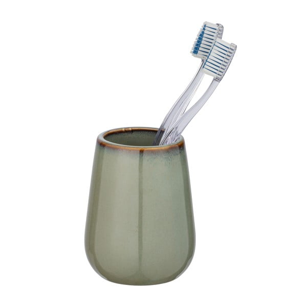 Zelena keramička kupaonska čaša Wenko Sirmione-image-1