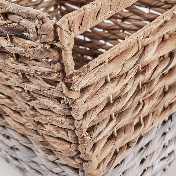 Pletena kutija za pohranu s bijelim detaljima Kave Home Woody-image-1