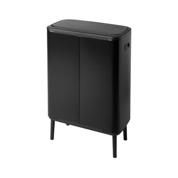 Mat crna željezna kanta za smeće na dodir 60 l Bo Touch Bin Hi – Brabantia-image-3