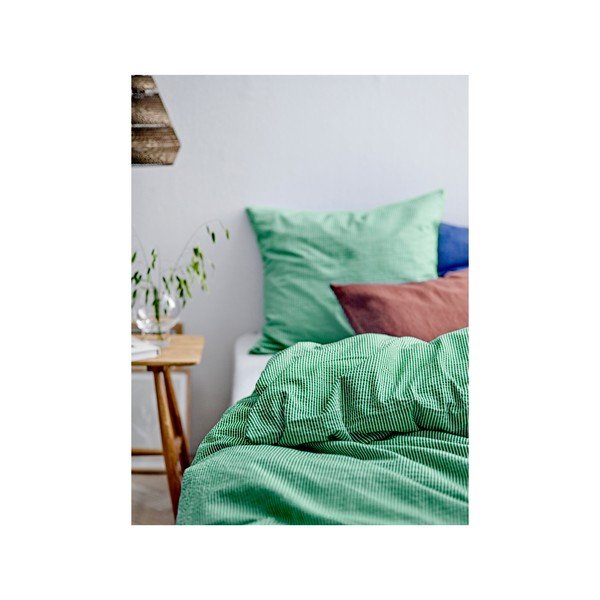 Zelena pamučna posteljina za krevet za jednu osobu/za produženi krevet 140x220 cm Cheerful – Södahl-image-1