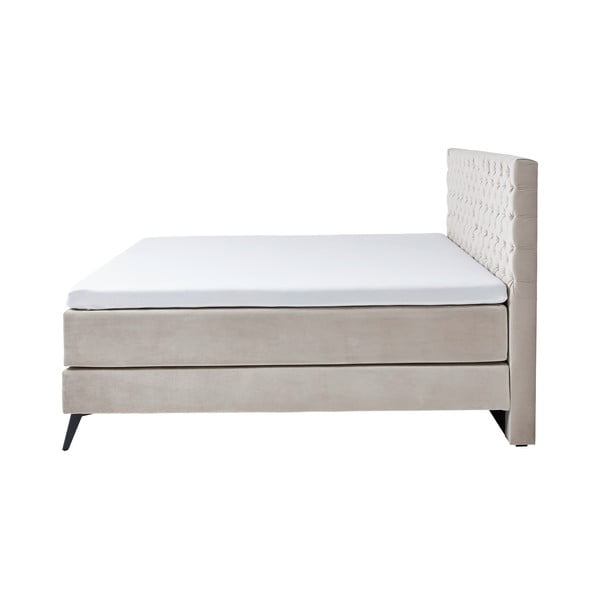 Bijeli/krem boxspring krevet 200x200 cm La Maison – Meise Möbel-image-3
