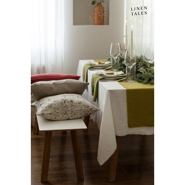 Bijeli laneni stolnjak Linen Tales Classic, 140 x 140 cm-image-2