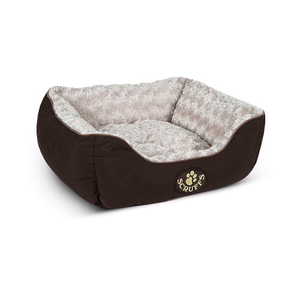 Tamno smeđi plišani krevet za pse 40x50 cm Scruffs Wilton – Plaček Pet Products