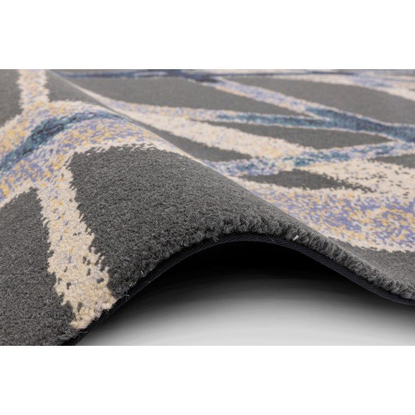 Tamno plavi vuneni tepih 133x180 cm Sticks – Agnella-image-2