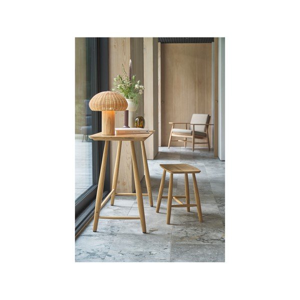 LED stolna lampa u prirodnoj boji sa sjenilom od ratana (visina 32 cm) – Villa Collection-image-2