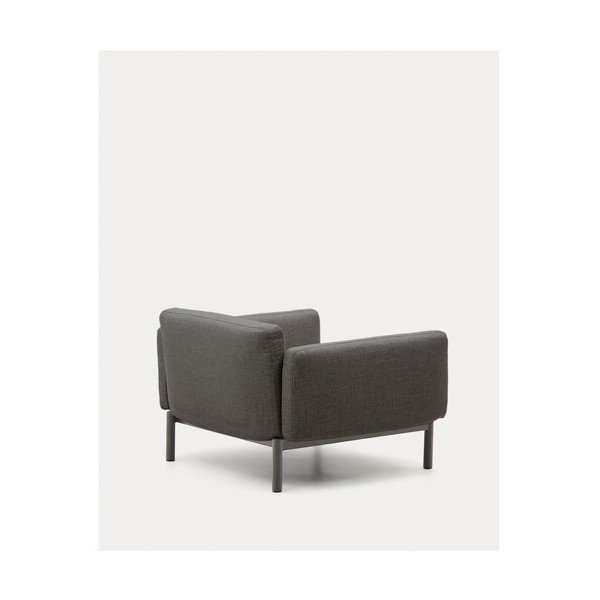 Siva podstavljena vrtna fotelja Sorells – Kave Home-image-1