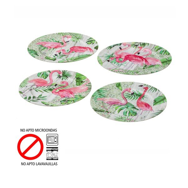 Set od 4 Unimasa Flamingos tanjura-image-2