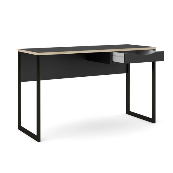 Crni radni stol Tvilum Function Plus, 130 x 48 cm-image-2