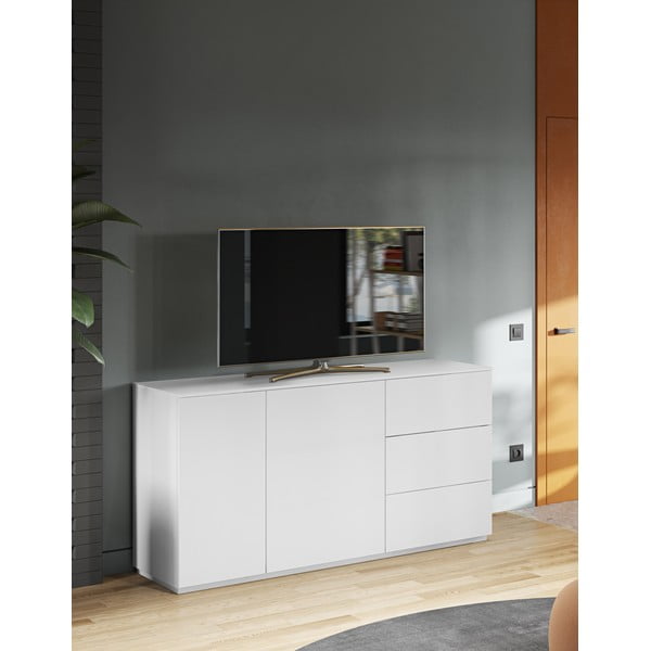 Bijela komoda s vratima i ladicama TemaHome Join, 160 x 84 cm-image-4