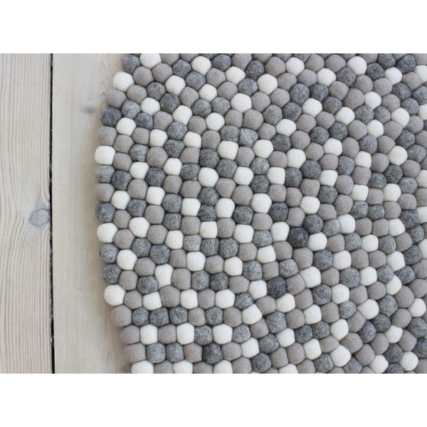 Svjetlosivi tepih od vunenih pompona Wooldot Ball Rugs, ⌀ 200 cm