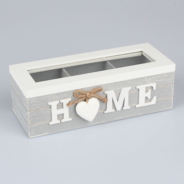 Drvena kutija za čaj Dakls Home With Heart