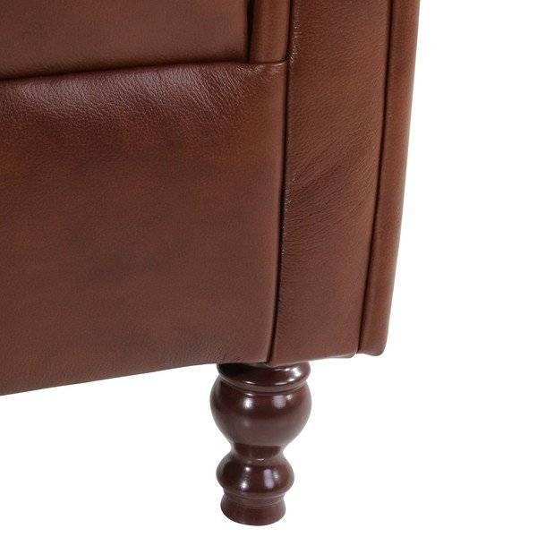 Smeđa kožna fotelja Max Winzer Vary-image-4