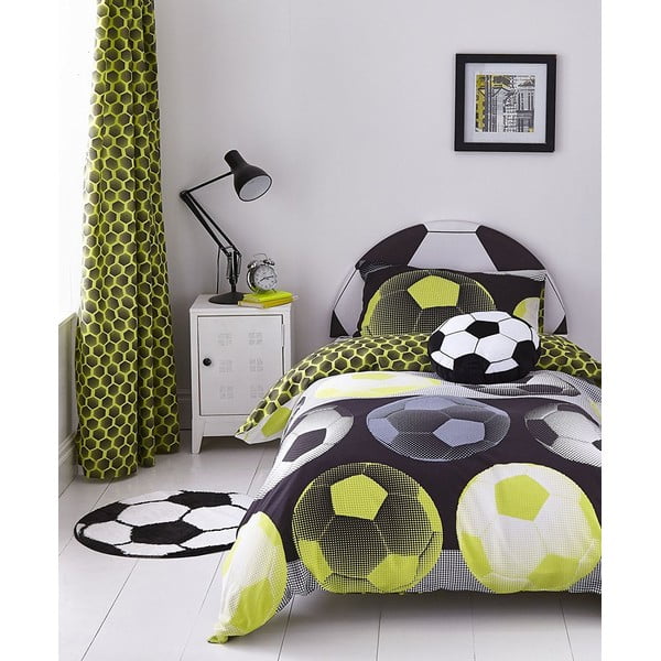 Dječja žuto-zelena posteljina za krevet za jednu osobu Catherine Lansfield, 135 x 200 cm