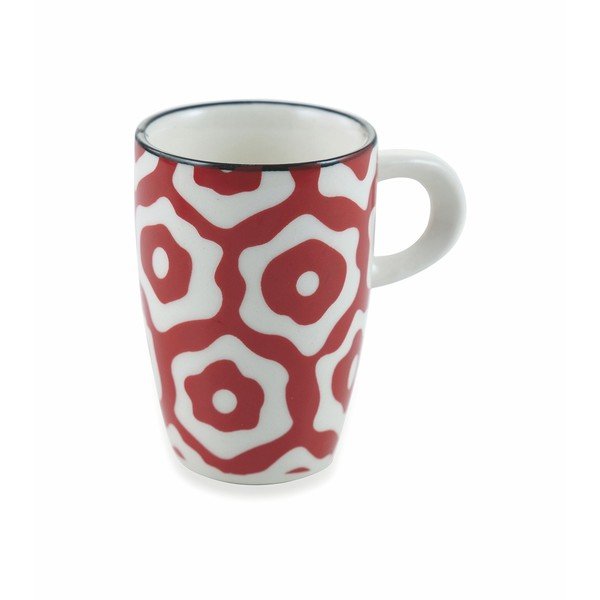 Set od 6 crvenih šalica s drškom od Villa d'Este Confusion zemljanog posuđa, 90 ml-image-3