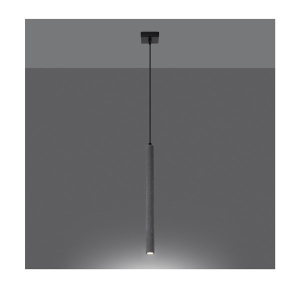 Siva viseća svjetiljka betonska Fideus – Sollux-image-2