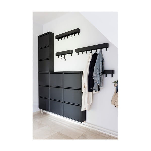 Crna metalna zidna vješalica s policom 52 cm Dax Play – Spinder Design-image-4