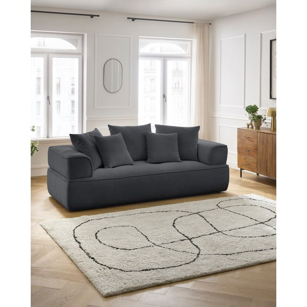 Tamno siva sofa od šenila 237 cm Whesley – Bobochic Paris-image-1