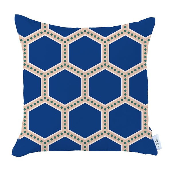 Plavo-ružičasta jastučnica Mike & Co. New York Honey Geo, 43 x 43 cm