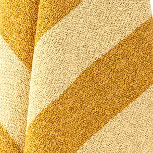 Žuta  deka od recikliranog pamuka 130x160 cm Frello – Bloomingville-image-4