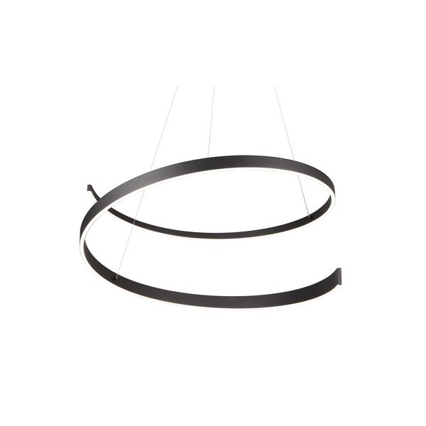 Crna LED viseća svjetiljka s metalnim sjenilom ø 75 cm Cinardi – CINQUE-image-4